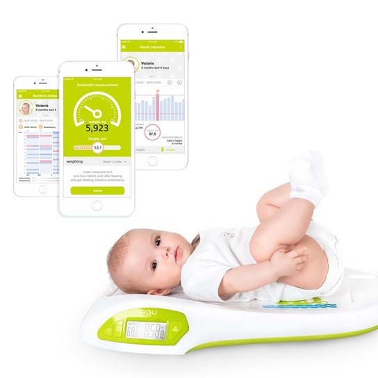 Agu Baby, Elektroniczna waga dziecięca z pomiarem wzrostu i aplikacją, AGU BSS1 AGU BABY