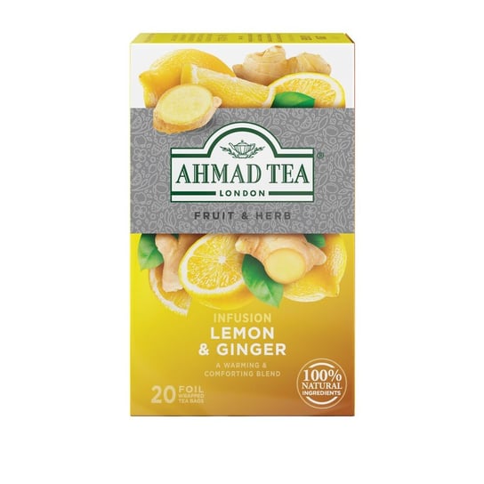 Ahmad Tea Napar Herbaciany Lemon Ginger Cytryna Imbir 20 torebek aluminiowych Ahmad Tea