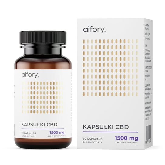 Aifory, Kapsułki CBD 1500 mg mocne stężenie, Suplement diety, 60 kaps. Aifory