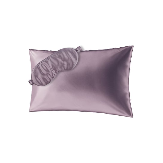 Ailoria, Zestaw Beauty Sleep maska na sen + poszewka na poduszkę 40x60 cm, fioletowy AILORIA