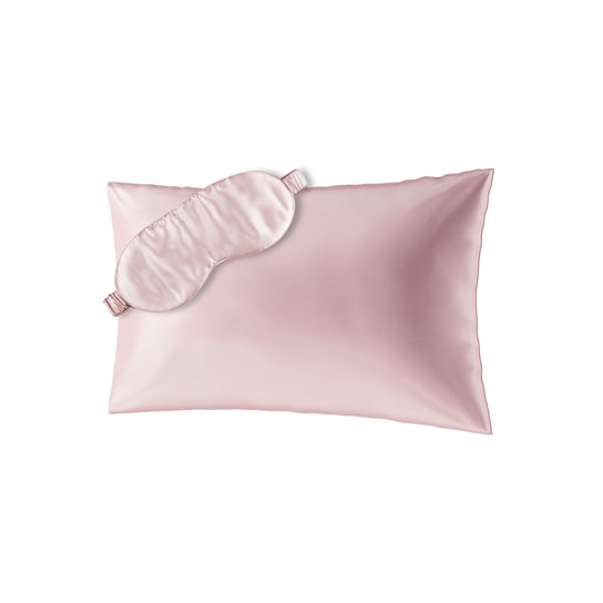 Ailoria, Zestaw Beauty Sleep maska na sen + poszewka na poduszkę 40x60 cm, różowy Inna marka