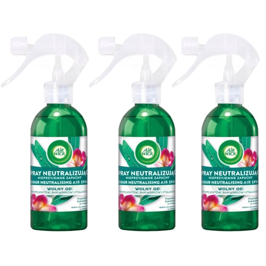 Air Wick Spray neutralizujący nieprzyjemne zapachy tropikalny Eukaliptus & Frezja 3*237 ml Reckitt Benckiser