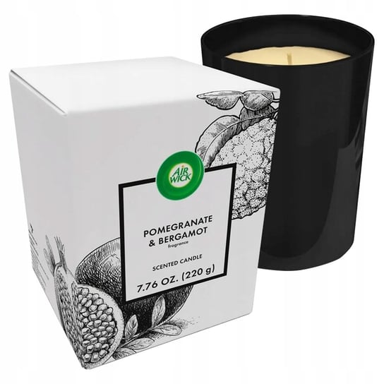 Air Wick ŚWIECA ZAPACHOWA Granatu i Bergamot 220g Czas PALENIA do 40 godz. Air Wick