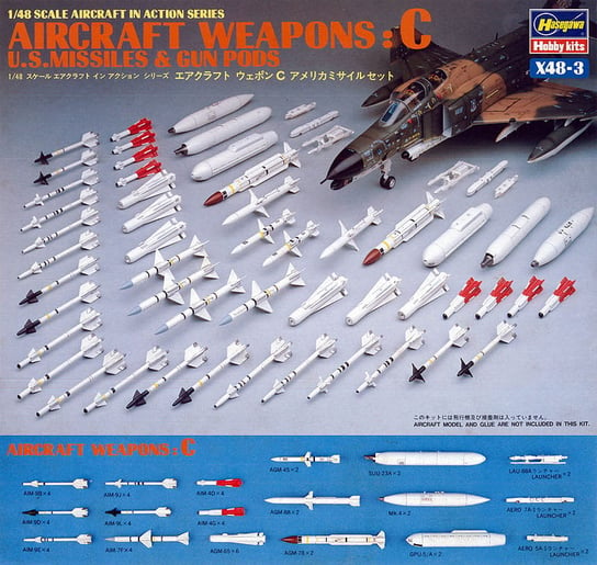 Aircraft Weapons C (US) 1:48 Hasegawa X48-3 HASEGAWA