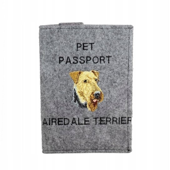 Airedale Terrier Haftowany pokrowiec na paszport Inna marka