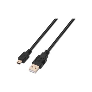 AISENS A101 – 0023 – Kabel USB 2.0 0,5 m do telefonów komórkowych i aparatów cyfrowych, czarny Konik