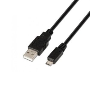 AISENS A101 – 0028 – Kabel USB 2.0 1,8 m do telefonów komórkowych, czarny Konik