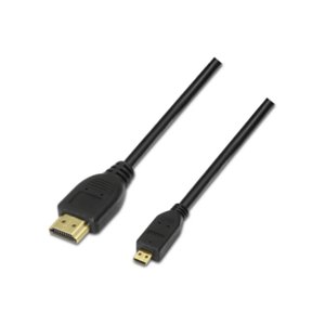 AISENS A119 – 0117 – Kabel Micro HDMI High Speed HEC (1,8 m, obsługa 3d i Ethernet, odpowiedni do Full HD/Ultra HD/HD Ready/3d/1080p/2160p) Czarny Konik