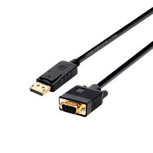 AISENS - A125-0365 Kabel konwertujący Displayport na VGA, męski DP na męski VGA, czarny, 2 m Konik