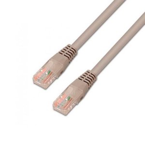 AISENS A133-0178 - Kabel sieciowy RJ45 Wąż prysznicowy (1,5 m, 10/100 Mbps, przełącznik/router/modem/panel krosowniczy/panel krosowniczy/punkt dostępowy/champs-) szary Konik