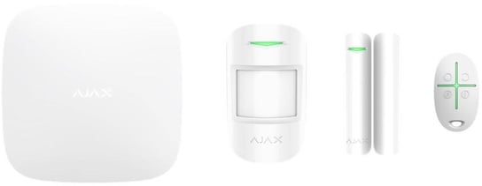 AJAX StarterKit (white) - Centrala, czujnik ruchu, kontaktron, pilot AJAX SYSTEMS