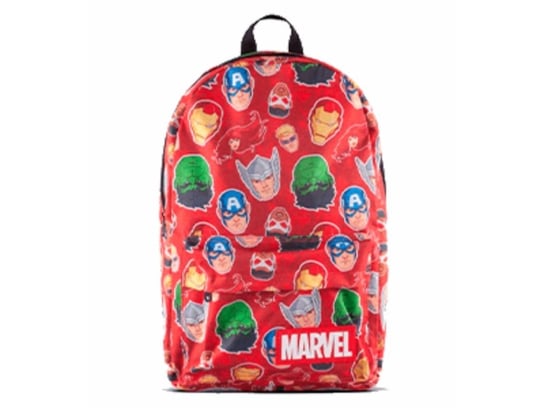 Akcesoria do plecaków z nadrukiem na całej powierzchni z postaciami z komiksów Marvela Difuzed, czerwone, standardowe Inna marka