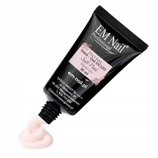Akrylożel EM Nail Poly Nail Hard Gel Soft Pink 30ml SADOX