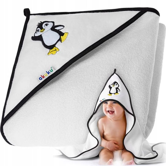 Akuku ręcznik kąpielowy pingwinek 100x100 Akuku