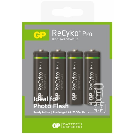 Akumulator AA GP ReCyko+ Pro Photo Flash, Ni-MH, 2600 mAh, 1.2 V, 4 szt. GP Batteries