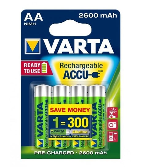 Akumulator AA VARTA R2U 5716, Ni-MH, 2600 mAh, 1.2 V, 4 szt. Varta