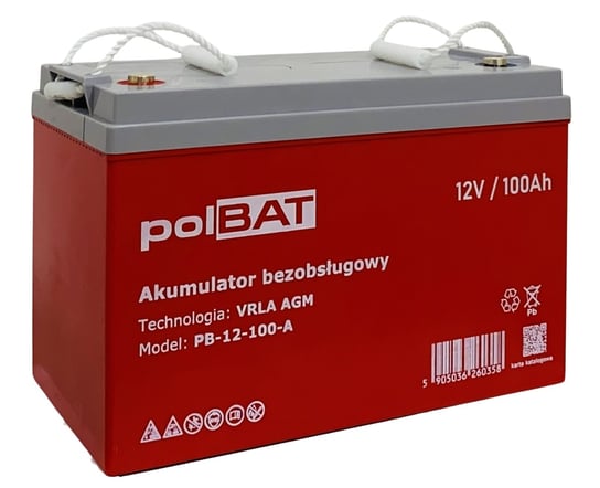 Akumulator AGM 12V 100Ah polBAT PolBAT