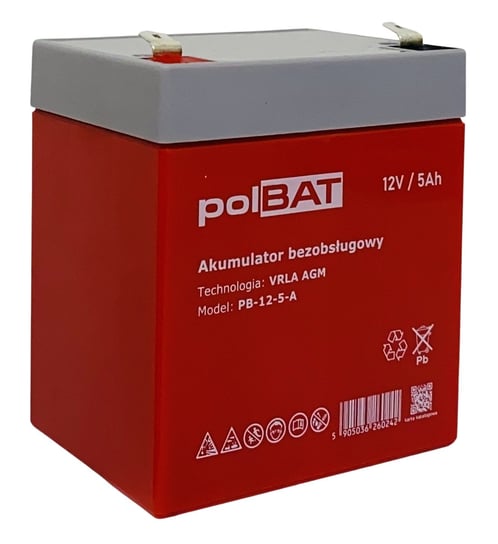 Akumulator AGM 12V 5Ah polBAT PolBAT