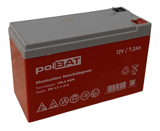 Akumulator AGM 12V 7.2Ah polBAT PolBAT