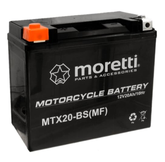 Akumulator AGM (GEL) MTX20-BS Moretti 12V 20Ah 270A L+ Moretti