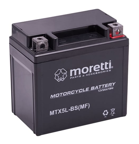 Akumulator AGM (GEL) MTX5L-BS Moretti 12V 5Ah 70A P+ Moretti