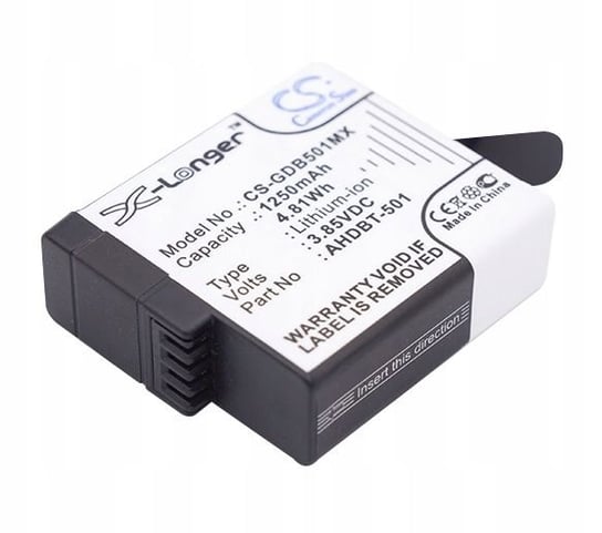 Akumulator Bateria Typu Ahdbt-501 Do Gopro Hero 5 6 7 Black / Cs-gdb501mx Inny producent