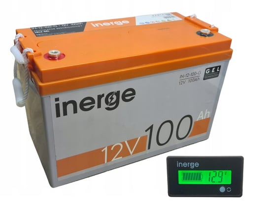 Akumulator GEL 12V 100Ah INERGE + tester LCD Inerge