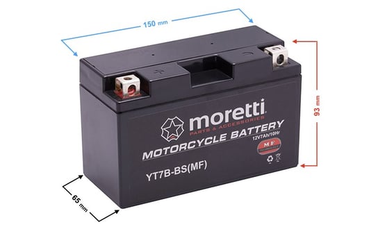 Akumulator Moretti AGM (Gel) MT7B-BS Moretti