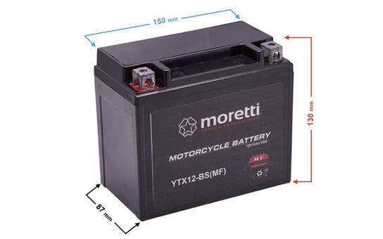 Akumulator Moretti AGM (Gel) MTX12-BS Moretti