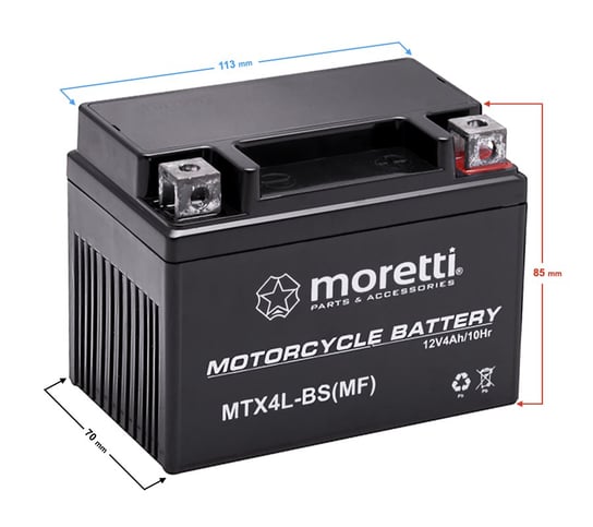 Akumulator Moretti AGM (Gel) MTX4L-BS Moretti