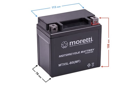 Akumulator Moretti AGM (Gel) MTX5L-BS Moretti