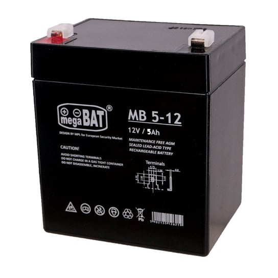 Akumulator MPL VRLA MB 5-12 (90/70/101 mm) Megabat