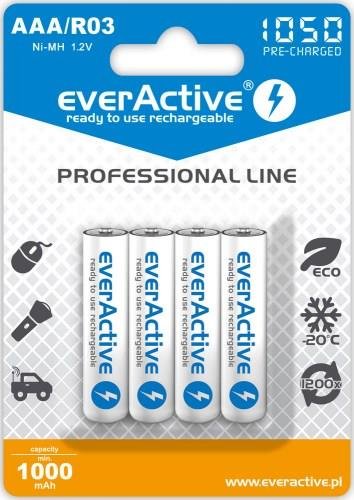 Akumulator R03 Aaa Everactive Professional Line, Ni-Mh, 1000 Mah, 4 Szt. EverActive