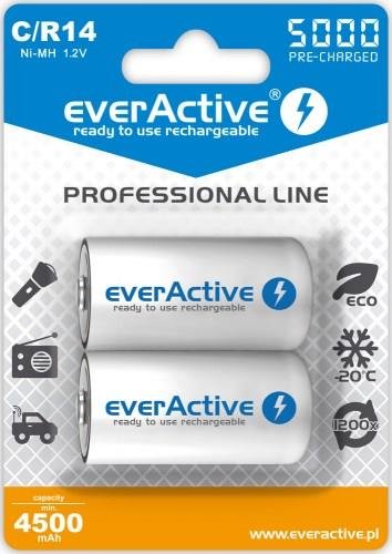 Akumulator R14 C EVERACTIVE Professional Line, Ni-MH, 4500 mAh, 2 szt. EverActive