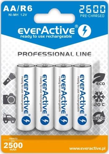 Akumulator R6 AA EVERACTIVE Professional Line, Ni-MH, 2500 mAh, 4 szt. EverActive
