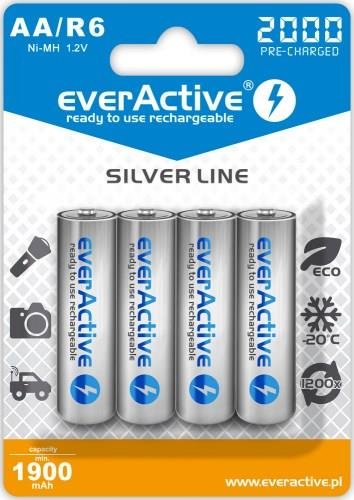 Akumulator R6 AA EVERACTIVE Silver Line, Ni-MH, 1900 mAh, 4 szt. EverActive