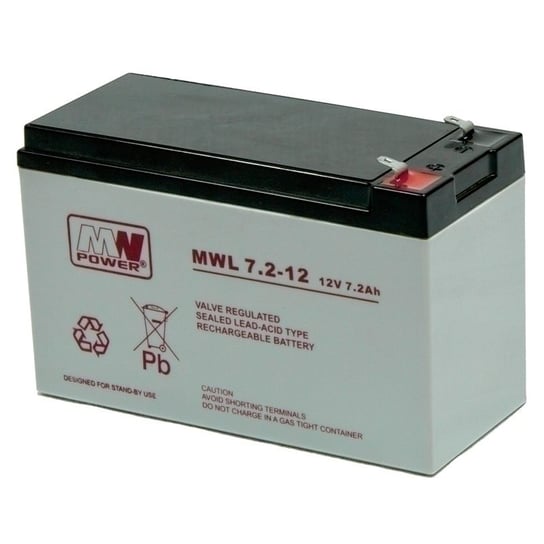 Akumulator żelowy 12V/7,2Ah MWL T2 MW Power