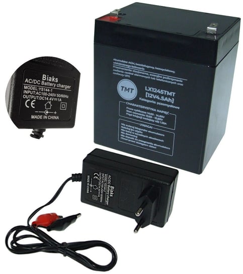 Akumulator żelowy AGM 12V 4,5Ah + ŁADOWARKA 1V Multi-LED+ CSSB