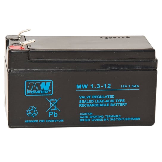 Akumulator żelowy bezobsługowy MW 12V 1,3Ah MW Power