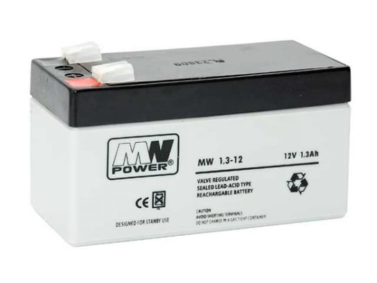 Akumulator żelowy bezobsługowy MWS 12V 1,3Ah MW Power