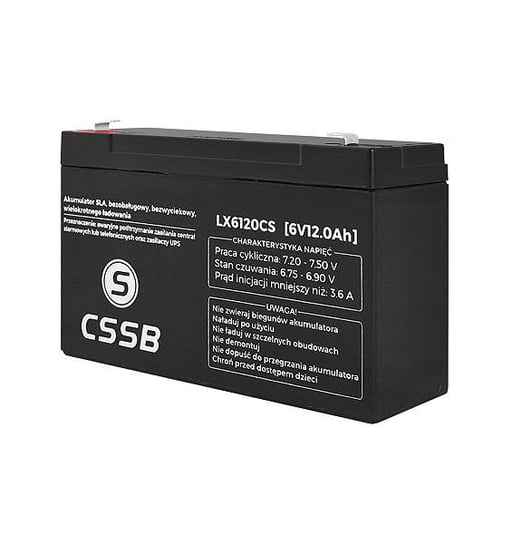 Akumulator żelowy CSSB 6V 12Ah CSSB