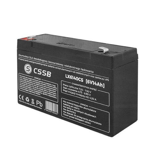 Akumulator żelowy CSSB 6V 14Ah CSSB