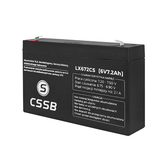 Akumulator żelowy CSSB 6V 7.2Ah CSSB