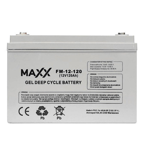 Akumulator Żelowy Maxx 120Ah 12V Maxx