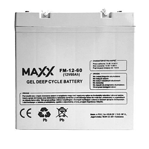 Akumulator Żelowy Maxx 60Ah 12V Maxx