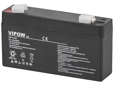 Akumulator żelowy Vipow BAT0203 6V 1,3Ah Vipow