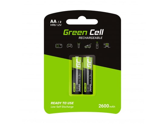 Akumulatorki Paluszki, Green Cell, 2x AA HR6, 2600 mAh Zamiennik/inny