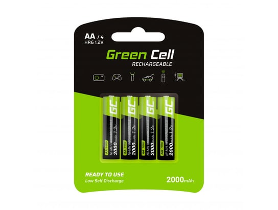 Akumulatorki Paluszki, Green Cell, 4x AA HR6, 2000 mAh Green Cell