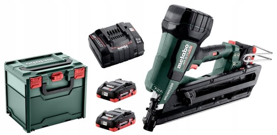 Akumulatorowa gwoździarka Metabo NFR 18 LTX 90 BL + metaBOX + 2 akumulatory Metabo