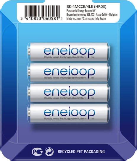 Akumulatory Panasonic Eneloop Bk-4Mcce, Aaa R03, 750 Mah, 4 Szt. Eneloop